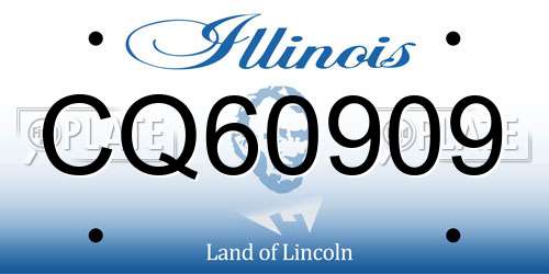 CQ60909 Illinois License Plate