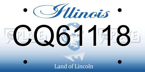 CQ61118 Illinois License Plate