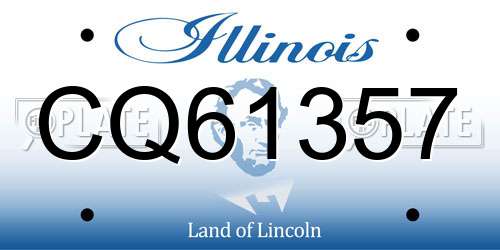 CQ61357 Illinois License Plate