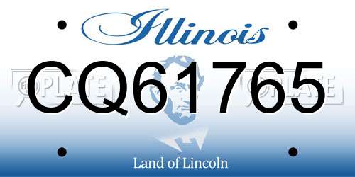 CQ61765 Illinois License Plate