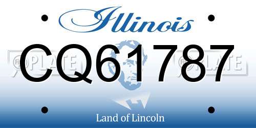CQ61787 Illinois License Plate