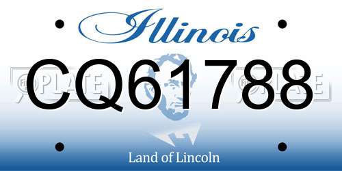 CQ61788 Illinois License Plate