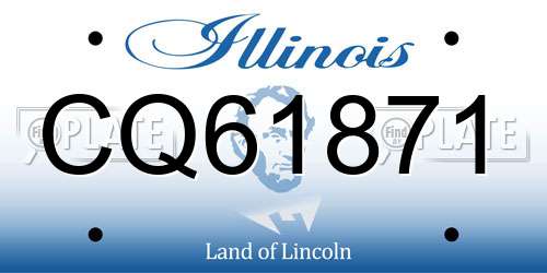 CQ61871 Illinois License Plate