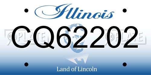 CQ62202 Illinois License Plate