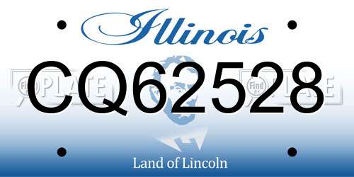 CQ62528 Illinois License Plate