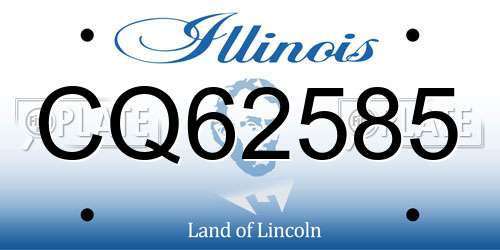 CQ62585 Illinois License Plate