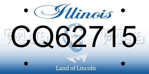 CQ62715 Illinois License Plate