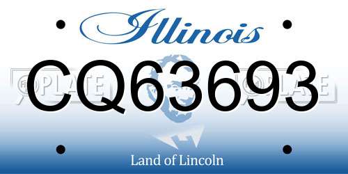 CQ63693 Illinois License Plate