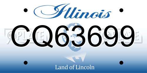 CQ63699 Illinois License Plate