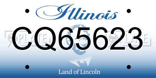 CQ65623 Illinois License Plate