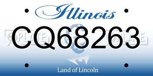 CQ68263 Illinois License Plate