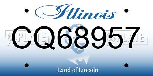 CQ68957 Illinois License Plate