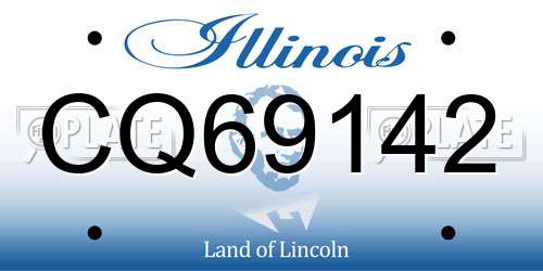 CQ69142 Illinois License Plate