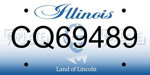 CQ69489 Illinois License Plate