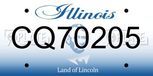CQ70205 Illinois License Plate