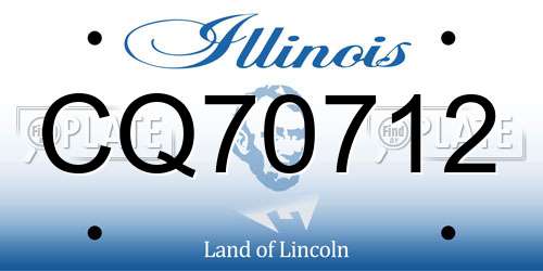 CQ70712 Illinois License Plate