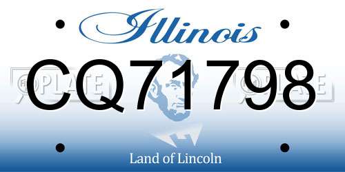 CQ71798 Illinois License Plate