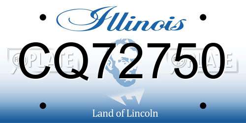 CQ72750 Illinois License Plate