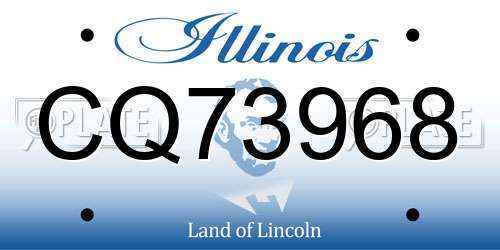 CQ73968 Illinois License Plate
