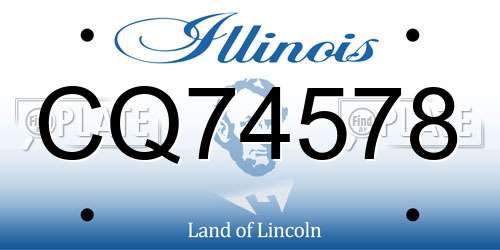 CQ74578 Illinois License Plate