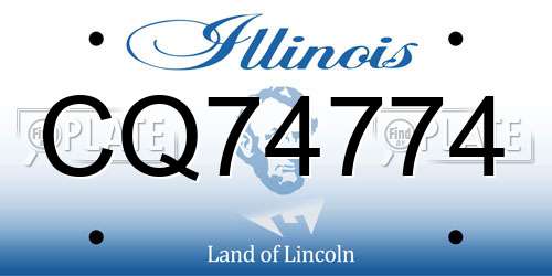 CQ74774 Illinois License Plate