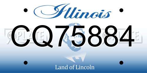 CQ75884 Illinois License Plate