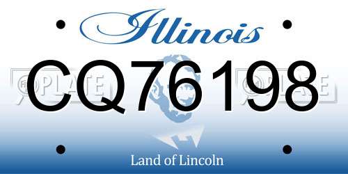 CQ76198 Illinois License Plate