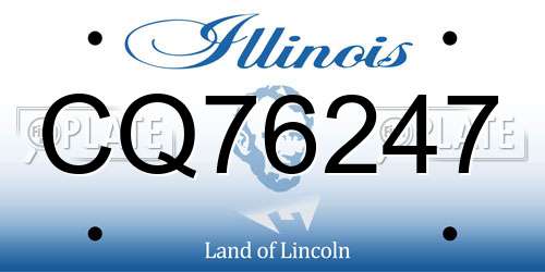 CQ76247 Illinois License Plate