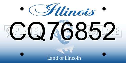 CQ76852 Illinois License Plate