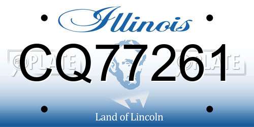 CQ77261 Illinois License Plate
