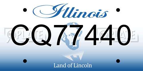 CQ77440 Illinois License Plate