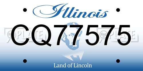 CQ77575 Illinois License Plate