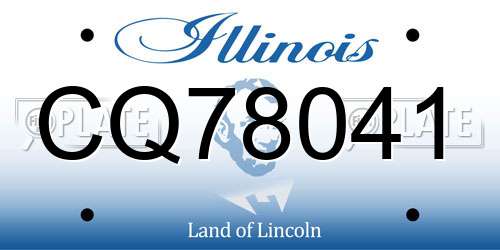 CQ78041 Illinois License Plate