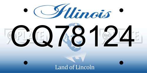 CQ78124 Illinois License Plate