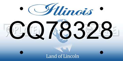 CQ78328 Illinois License Plate