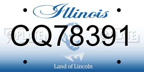 CQ78391 Illinois License Plate