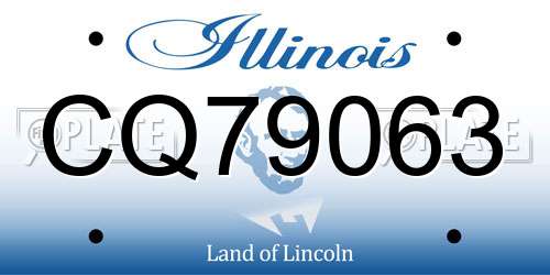 CQ79063 Illinois License Plate
