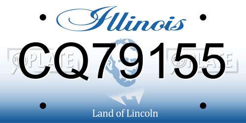 CQ79155 Illinois License Plate