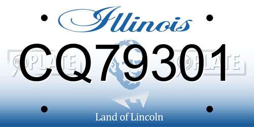 CQ79301 Illinois License Plate