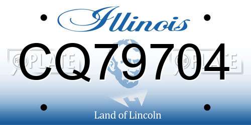 CQ79704 Illinois License Plate