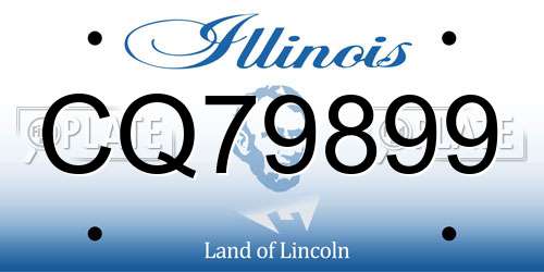 CQ79899 Illinois License Plate