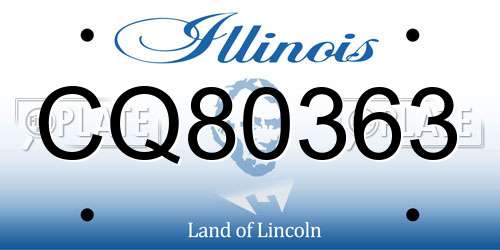 CQ80363 Illinois License Plate