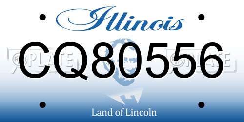 CQ80556 Illinois License Plate