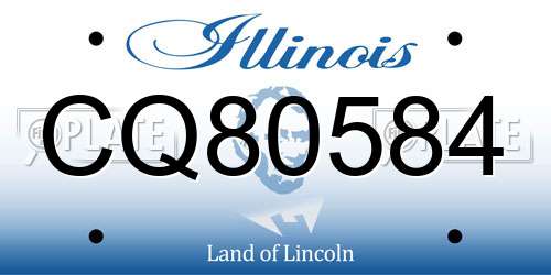 CQ80584 Illinois License Plate