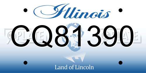 CQ81390 Illinois License Plate