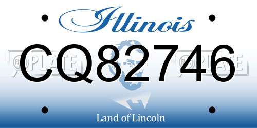 CQ82746 Illinois License Plate