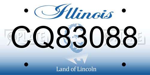CQ83088 Illinois License Plate