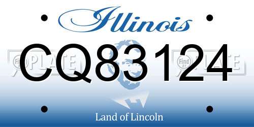 CQ83124 Illinois License Plate