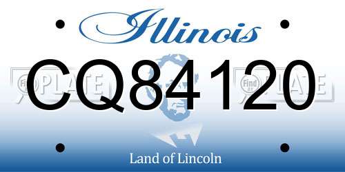 CQ84120 Illinois License Plate