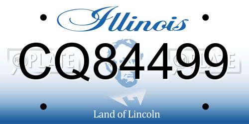 CQ84499 Illinois License Plate